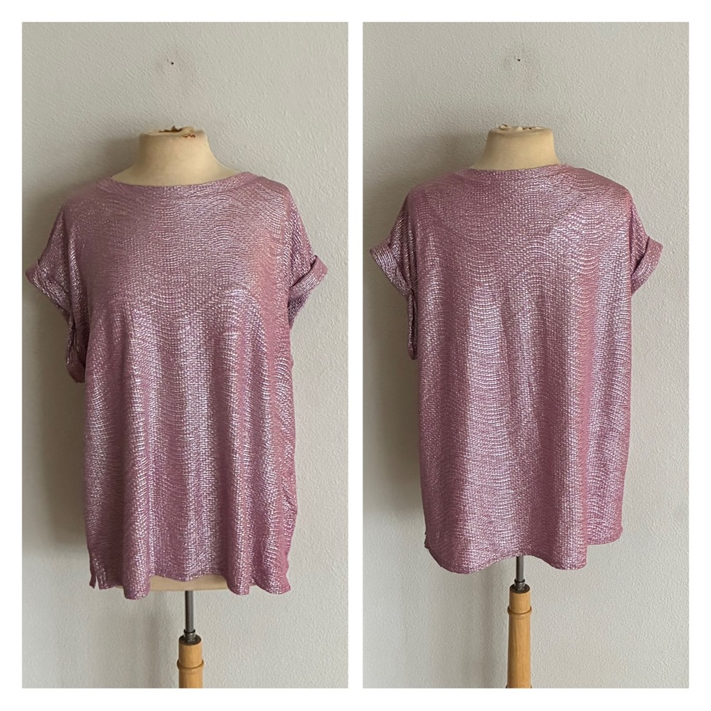 Topshop metallic tee